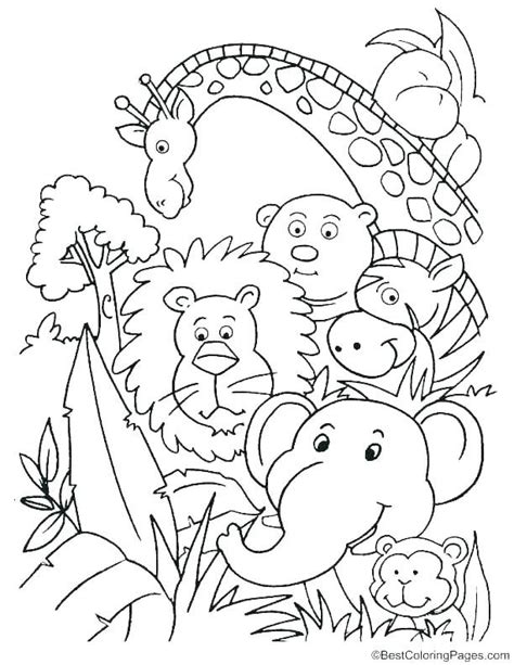 printable coloring pages jungle animals aydinrophenry