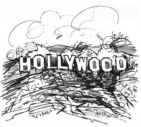 hollywood sign coloring page  getcoloringscom  printable