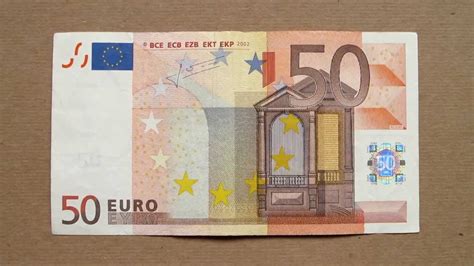 euro banknote fifty euro pedeset eura  face reverse youtube