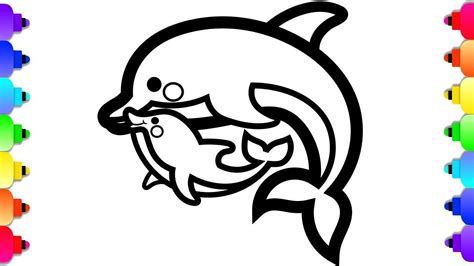 cute baby dolphin coloring pages kidsworksheetfun