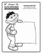 Ernie Sesame Elmo sketch template