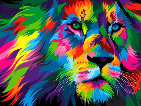 colorful animal vector illustration  behance pop art animals