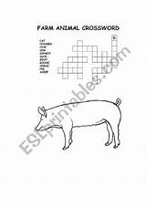 Crossword Farm Animal Preview Printable sketch template