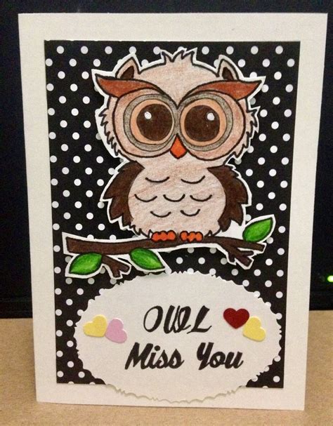 owl ill   greeting card handmade diy greetingcard birthday
