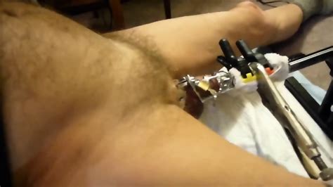 fuck machine sounding my cock in chastity cage eporner