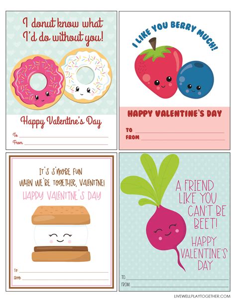 funny food pun valentines day cards  printable   play