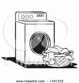 Washing Machine Laundry Clipart Cartoon Retro Vector Royalty Clothes Andy Nortnik Illustration Clip Chores Clipartof Rf Illustrations Basket Household Cartoons sketch template