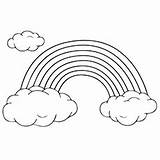 Rainbow Coloring Pages Cloud Color Printable Momjunction Ones Colorful Little Over sketch template