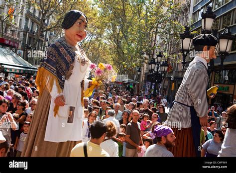 la merce festival  barcelona spain stock photo alamy
