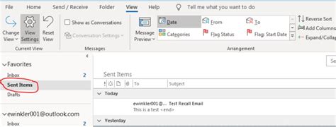 recall  email  outlook  simple steps