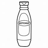 Ketchup Colorear Imagui Mustard Educación Menta sketch template