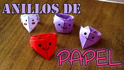 anillos de papel faciles origami easy paper rings youtube