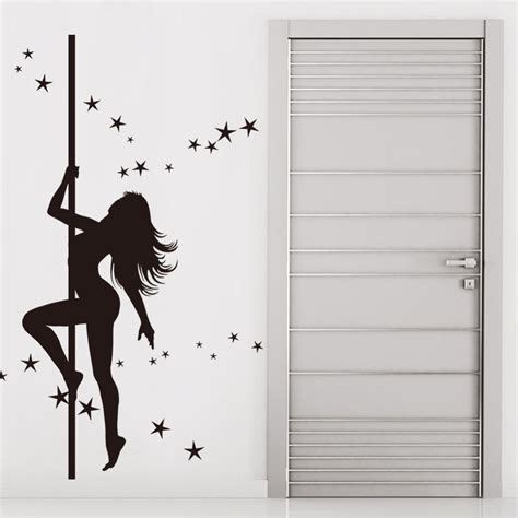 sex dancing girl wall decal stickers stars vinyl decal sticker