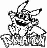 Coloring Minion Pages Pokemon Pikachu Printable Minions Sheets Wecoloringpage Choose Board Clipartmag sketch template