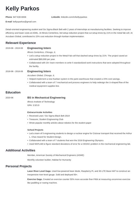 engineering student resume examples  guide  tips