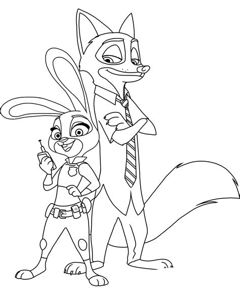 zootopia coloring pages  characters print color craft