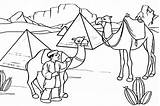 Coloring Pages Egypt Drawing Desert Camel Kids Egyptian Printable Caravan Pyramids Color Colouring Clip Camels Sahara Animal Template Scene Transport sketch template