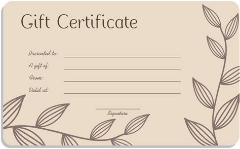 gift certificate templates examples word excel formats