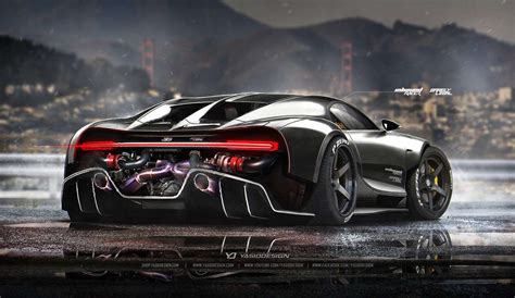 bugatti chiron racecar rendering  yasiddesign  supercar blog