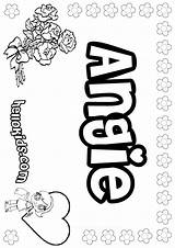 Angie Coloring Pages Angela Color Print Hellokids Names Getcolorings Getdrawings sketch template