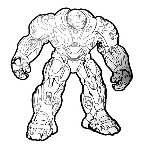 hulkbuster coloring page hulkbuster iron man paper toy  printable
