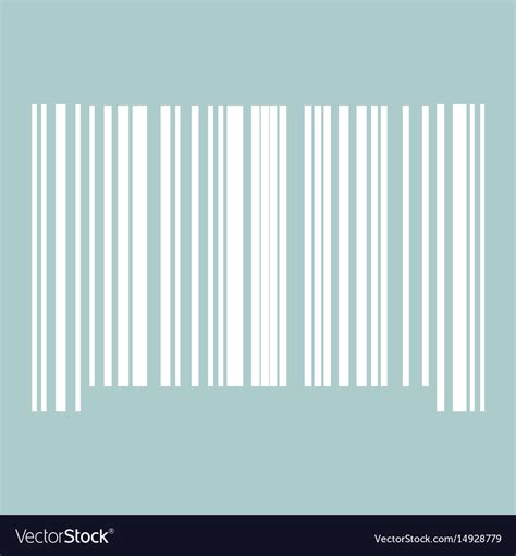 barcode  white color icon royalty  vector image