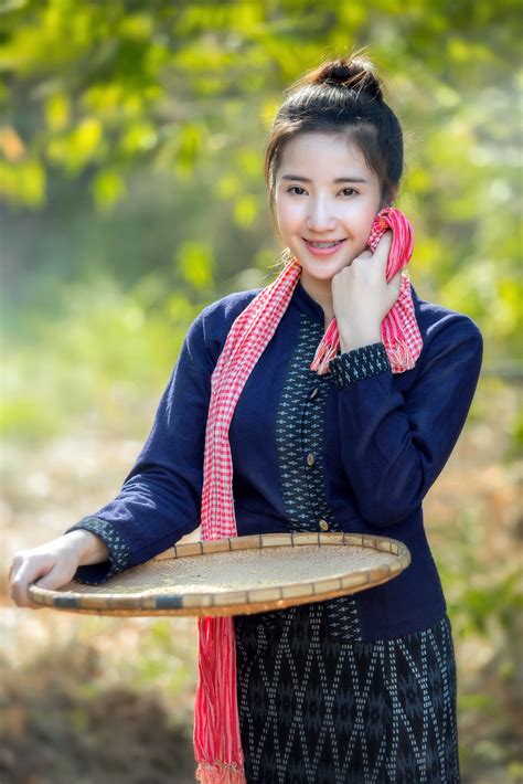 Beautiful Girl In Laos Costume Lao Traditional Dress Of A  Flickr