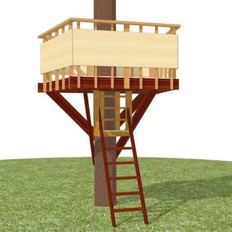 open tree fort  steps   ladder designed   hideaway   young  young