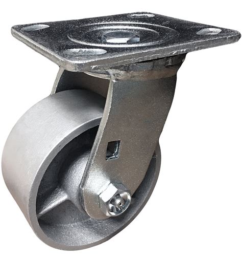 amazoncom  heavy duty swivel caster  semi steel cast iron wheel