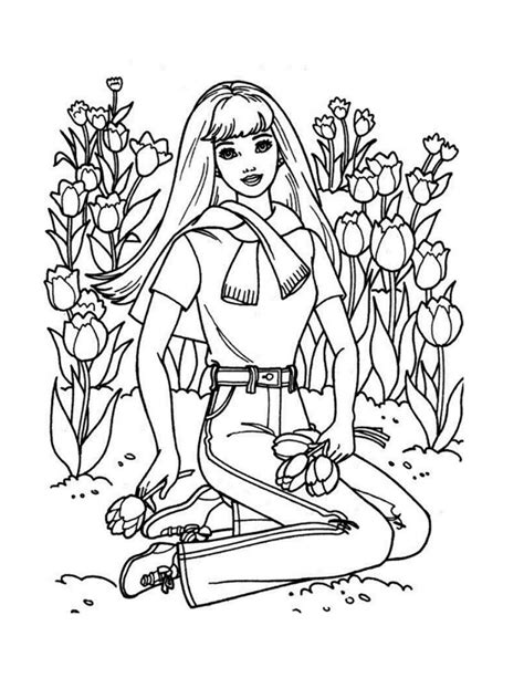 printable coloring pages barbie customize  print