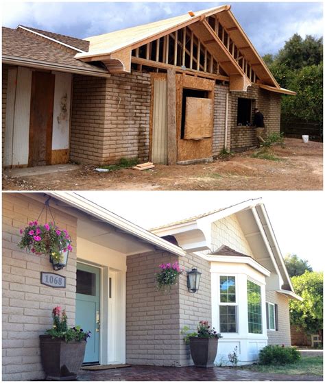 ranch house rehab  entry    thow  casa exterior exterior remodel exterior