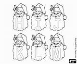 Claus Colorear Navidad Barba Buchstaben Lettere Babbo Litery Alfabetos Stampare Alphabete Natalizio Nadal Colorearjunior sketch template