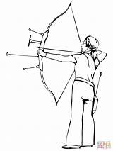 Bow Coloring Pages Recurve Shooting Tie Cheer Christmas Drawing Color sketch template