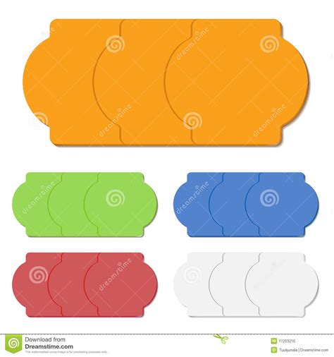 sticky paper price tags stock vector illustration  collection