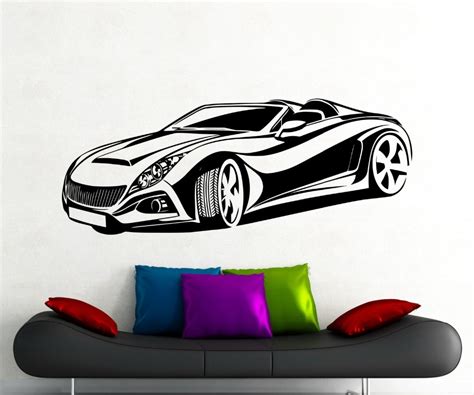 sport racing car wall sticker vinyl decal home bedroom living room