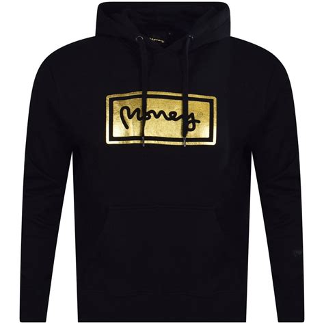 money clothing blackgold foil print pullover hoodie hoodies