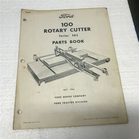 ford  rotary cutter series  parts book  ebay