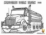 Kenworth Colouring Camiones Dump Distinta sketch template