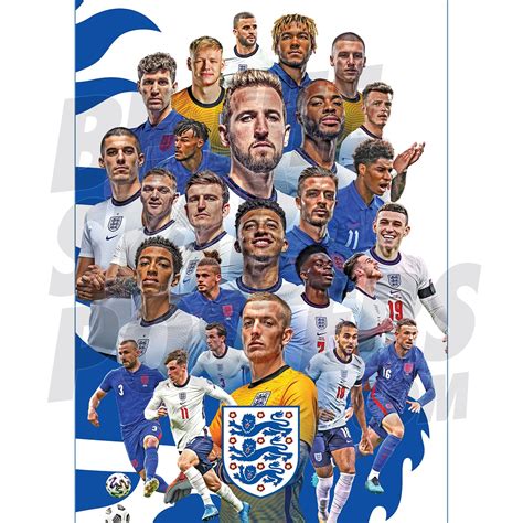 england maenner fussball team  kader montage poster etsyde