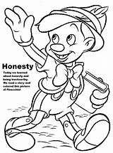 Coloring Pages Worksheets Pinocchio Honesty Kids Clipart Disney Sheets Colouring Printable Color Print Adults Lessons Lesson Trustworthiness Library Clip Related sketch template