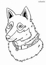 Schäferhund Hunde Ausmalbild sketch template
