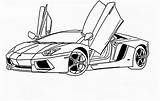 Coloring Pages Lambo Lamborghini sketch template