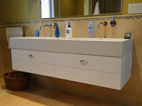 Hand Crafted Trough Sink Vanity By Case By Case Cabinets