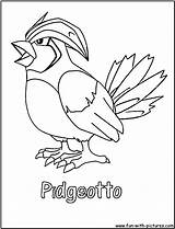 Coloring Pokemon Pages Flying Pidgeotto Colouring Printable sketch template