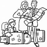 Family Coloring Traveling Pages People Printable Kids Beranda Color Vacation sketch template