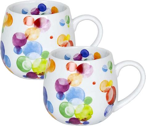 koenitz porzellan tassen set colourful cast bubbles  teilig  ml kaffeetassen teetassen