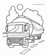 Coloring Pages Truck Transportation Color Printable Trucks Kids Cars Sheets Found Transport sketch template