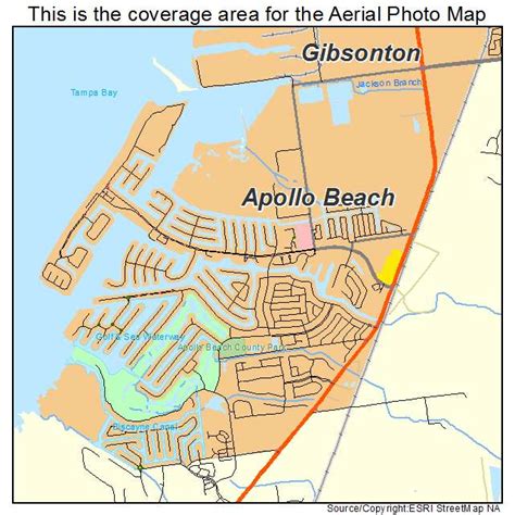 aerial photography map  apollo beach fl florida