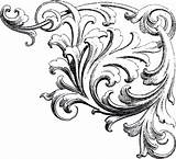 Corner Scroll Scrolls Ornament Designs Baroque Victorian Vintage Clipart Filigree Graphics Frame Flourish Clip Fairy Drawing Pattern Thegraphicsfairy Ornaments Ornamental sketch template