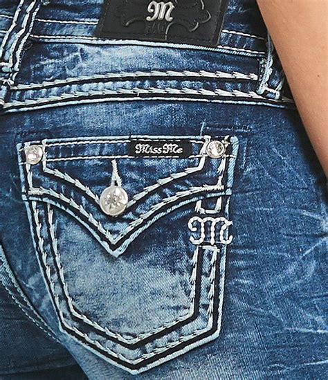Miss Me Heavy Stitch Flap Pocket Bootcut Jeans Dillard S Buckle